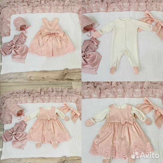 Конверт на выписку с платьем для девочки