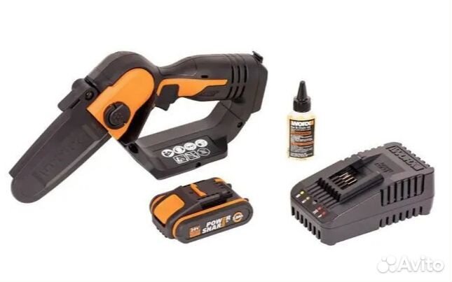 Пила цепная компактная Worx WG324E 20V аккумулятор