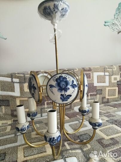 Люстра гжель, времен СССР