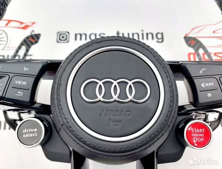 Руль Audi RS карбон с подушкой Ауди A3 8V RS3 А3