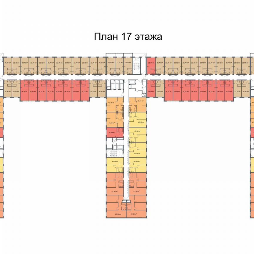 3-к. апартаменты, 67,4 м², 17/24 эт.