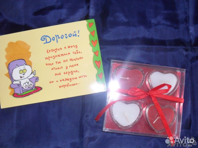 Набор свечей+ открытка