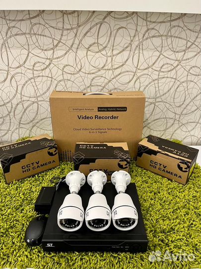 Комплект видеонаблюдения, новый (Гарантия 2 года)