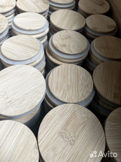 Деревянные крышки для свечей стаканов с резинкой