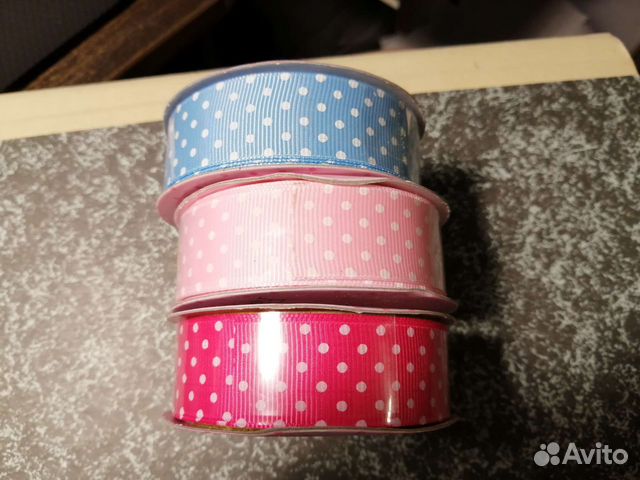 Лента репсовая в горошек