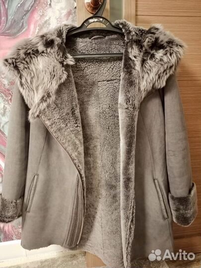 Дубленка натуральная женская размер 44 46