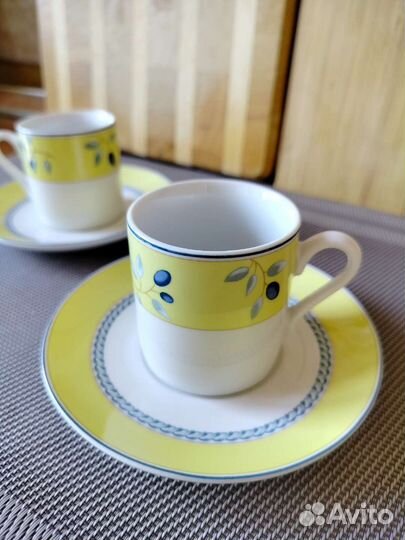 Кофейная пара Чашка с блюдцем blueberry