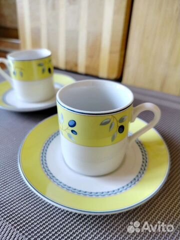 Кофейная пара Чашка с блюдцем blueberry