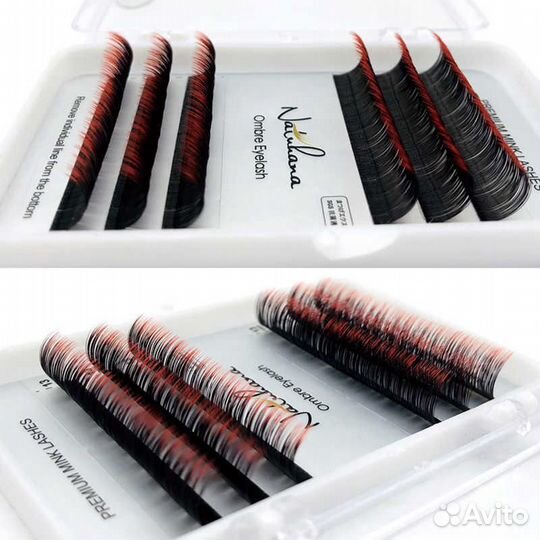 Ресницы для наращивания, красные