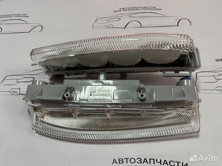 Диодные противотуманки Mercedes w204 рест w212 дор