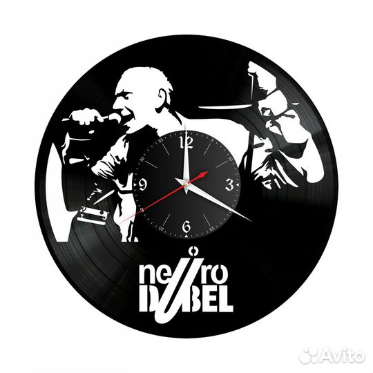 Часы настенные Нейро Дюбель из винила, №1