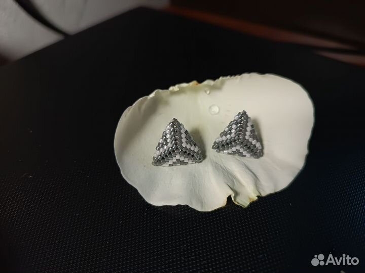 Серьги из японского бисера ручной работы