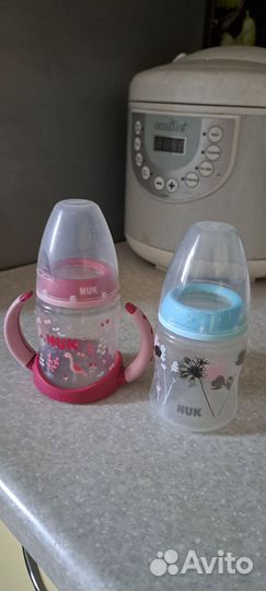 Бутылочка nuk и поильник nuk