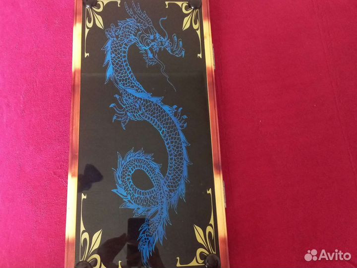 Нарды ручной работы со стеклом