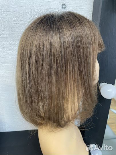 Накладка на сетке из натуральных волос русый