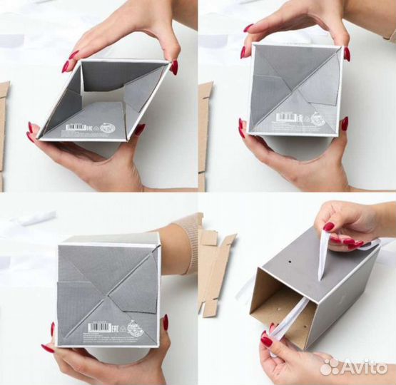 Коробка складная с ручками