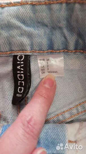 Джинсовый шорты H&M 42