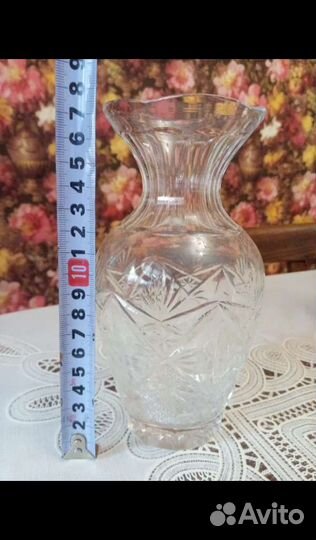 Вазы СССР цветное стекло и хрусталь