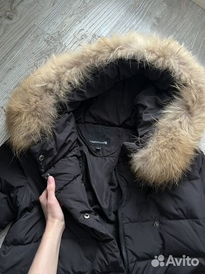 Пуховик Missfofo пух/перо и воротник чернобурка
