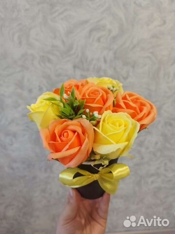 Букет из мыльных роз