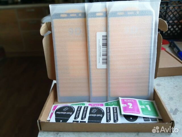 Защитное стекло на Xiaomi redmi 5 чёрное, 3 шт