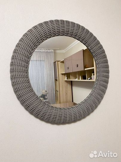 Зеркало из ротанга