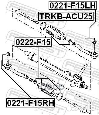Тяга рулевая 0222-f15 Febest