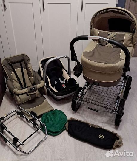 Коляска emmaljunga эммалюнга 3в1 edge duo combi