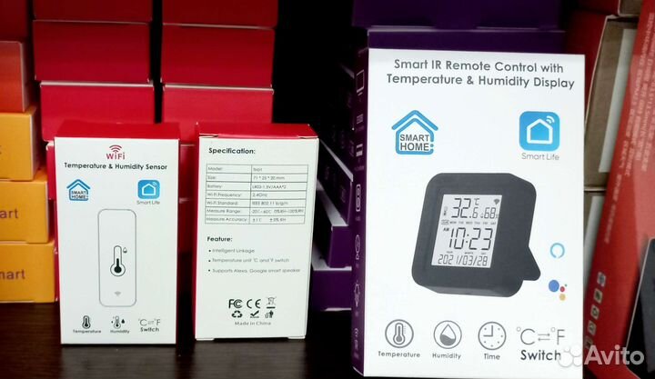 Умные Wi-Fi датчики Tuya IR влажности температуры