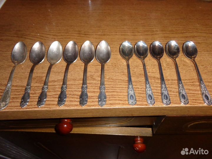 Мельхиоровые чайные, кофейные, десертные