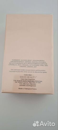 Calvin klein Sheer Beauty(оригинал)