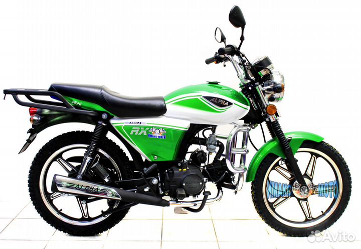 Мопед Motoland Alpha RX 11, 110 см3. green/white