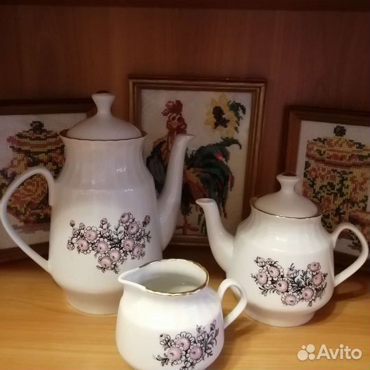 Кофейник, сахарница, сливочник Япония, Рига