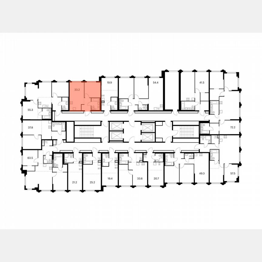 1-к. квартира, 33,2 м², 28/32 эт.