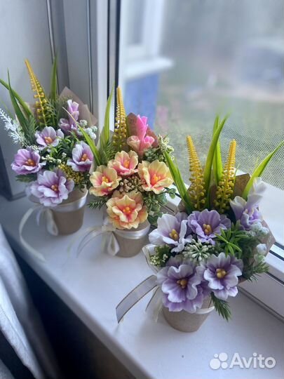 Букет гладиолусов из мыла ручной работы