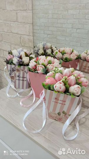 Букет цветов из мыла