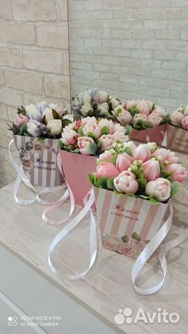 Букет цветов из мыла