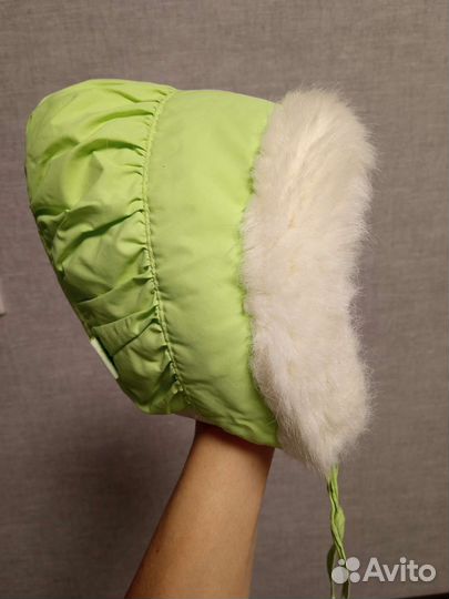 Зимняя шапочка для девочки 0+