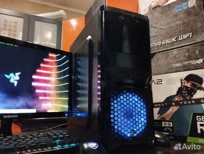 Intel 4/8 ядер, RX 470, 16 Гб озу, SSD. Игровой пк