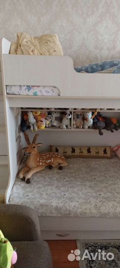 Двухъярусная кровать бу с матрасами