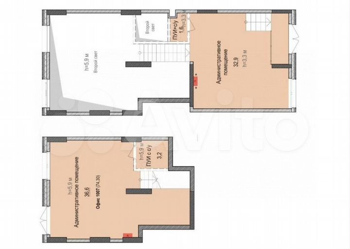 Продается помещение 74.3 кв.м