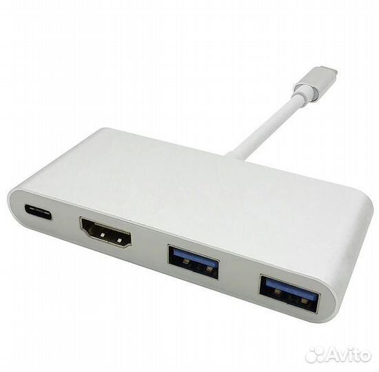 USB Tupe-C Hub 4-in-1 - USB-C концентратор на 2xUS