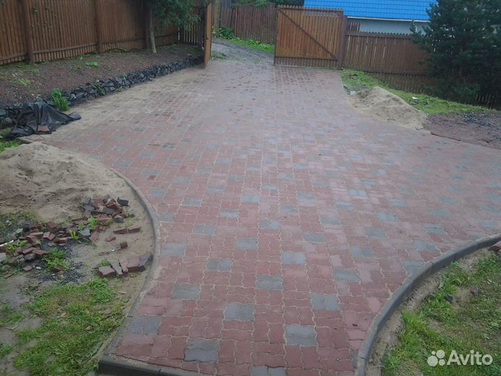 Газоны, дорожки