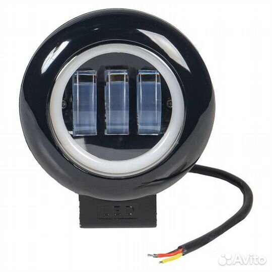 Фара светодиодная с дхо дополнительная 3 LED 30W к