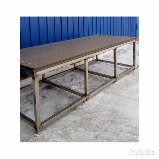 Скамейка нержавеющая уличная