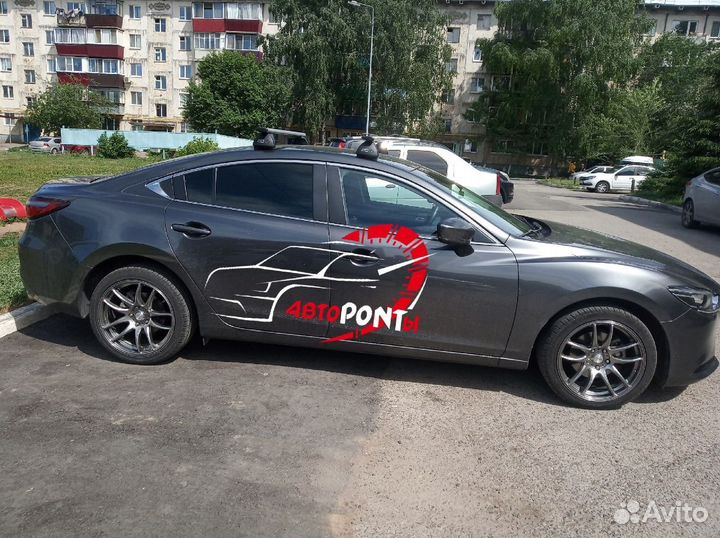 Багажник на крышу Мазда 6 модельный аэро крыло