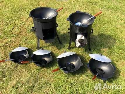 Казан чугунный с печью