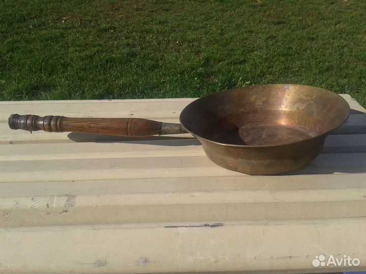 Антикварный латунный Таз сковордка 30 см