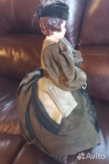 Антикварная кукла чайница целлулоид СССР