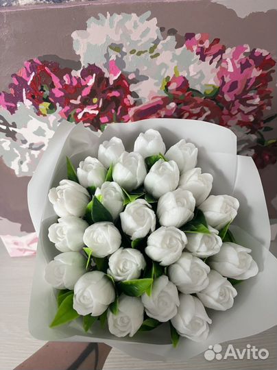 Букет цветы из мыла